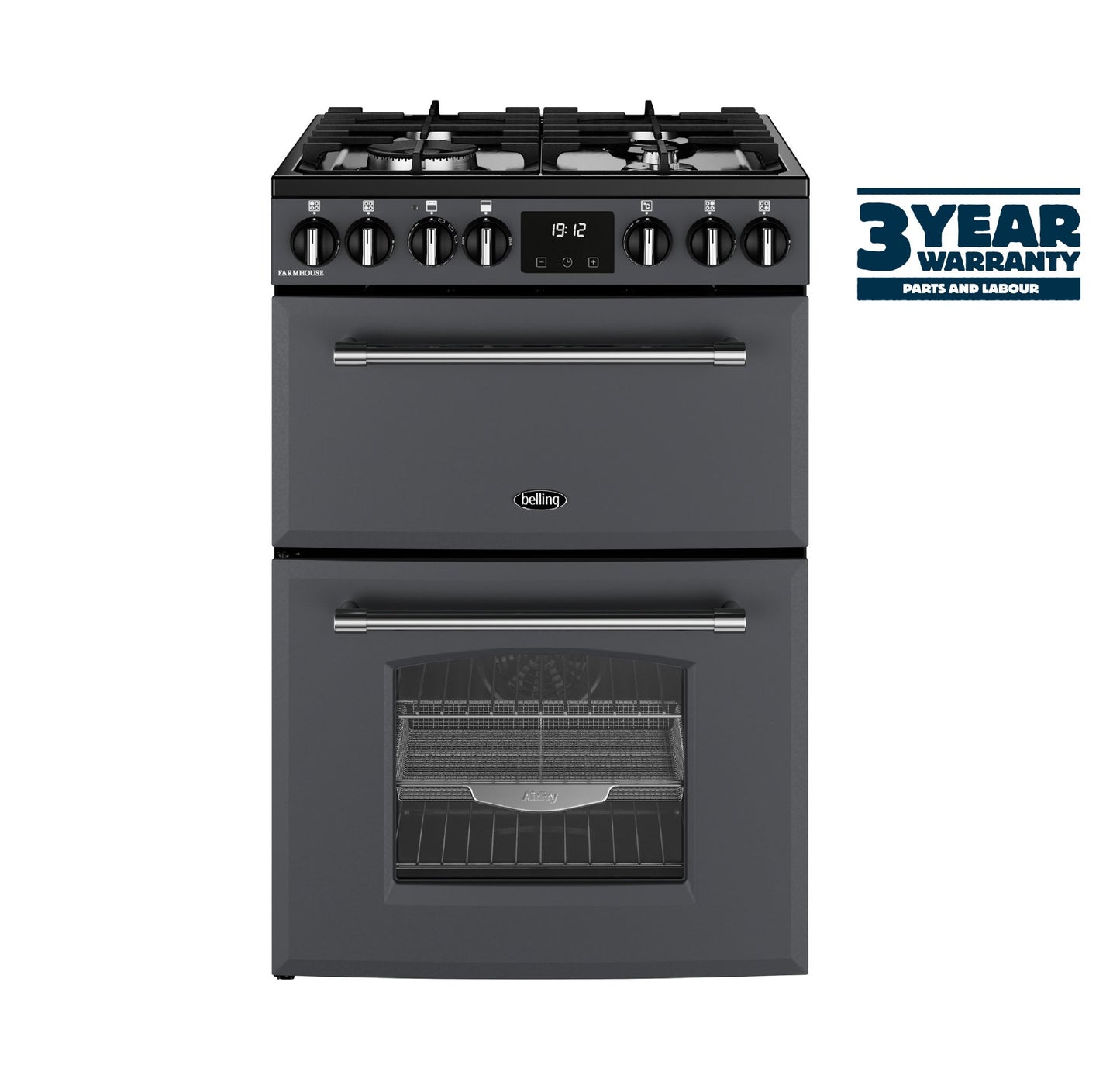 Belling Mini 60cm Anthracite Farmhouse Dual Fuel Range Cooker