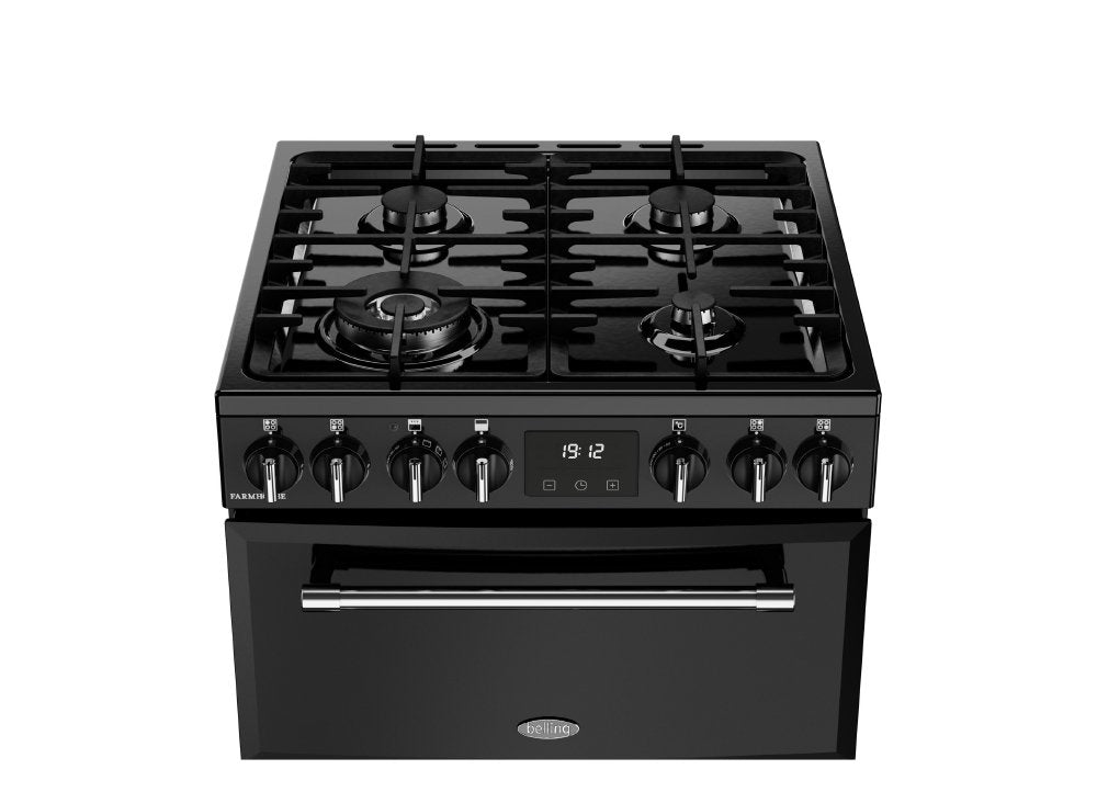 Belling Mini 60cm Black Farmhouse Dual Fuel Range Cooker