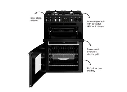 Belling Mini 60cm Black Farmhouse Dual Fuel Range Cooker