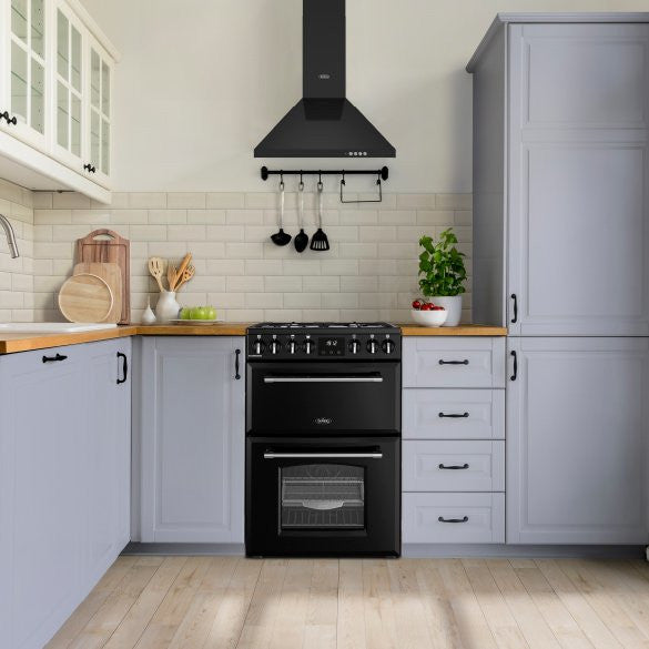 Belling Mini 60cm Black Farmhouse Dual Fuel Range Cooker