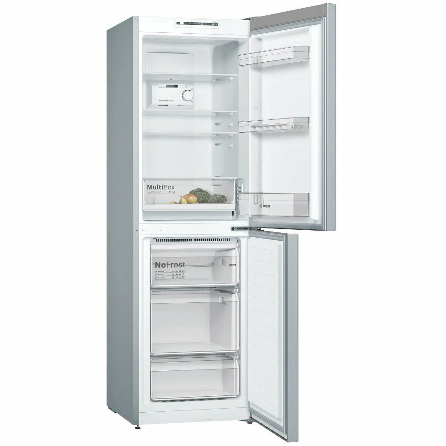 Bosch KGN34NLEAG 60cm Silver ( 186cm High ) Frost Free Fridge Freezer