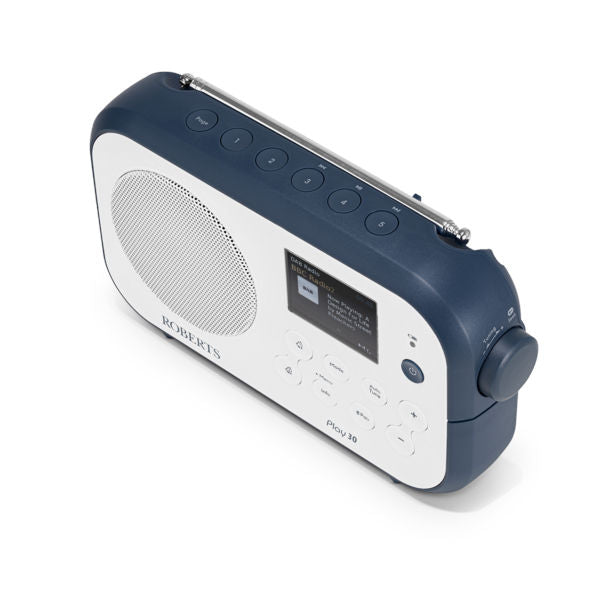 Roberts Play 30 White/Blue Portable Radio