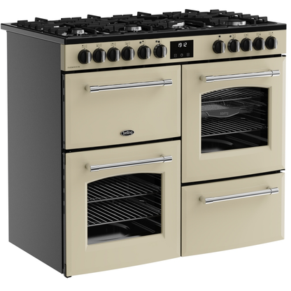 Belling Farmhouse 100DFT Cream Dual Fuel Range Cooker