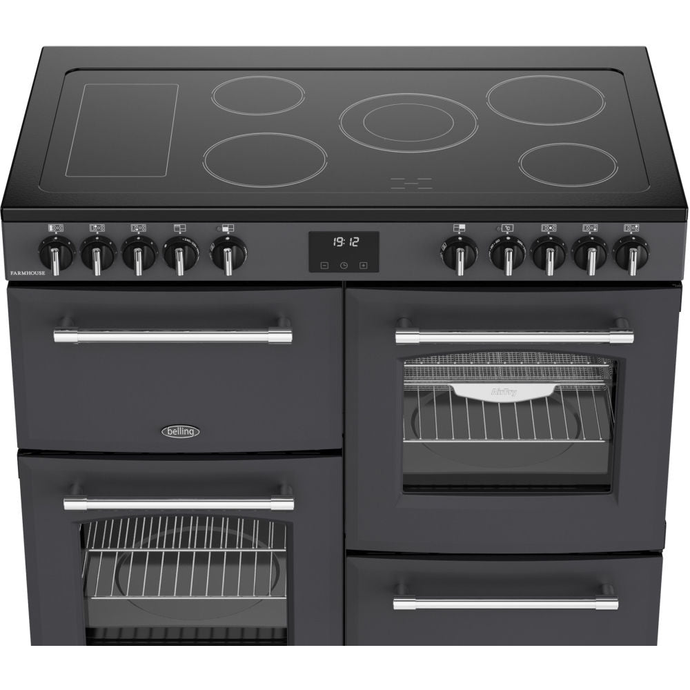 Belling Farmhouse 100E Anthracite Electric Range Cooker