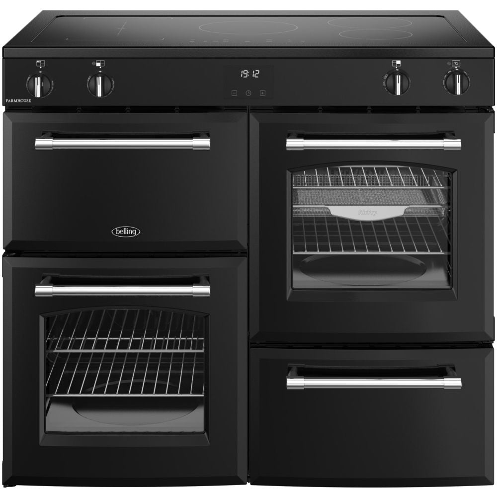 Belling Farmhouse 100E Black Electric Range Cooker