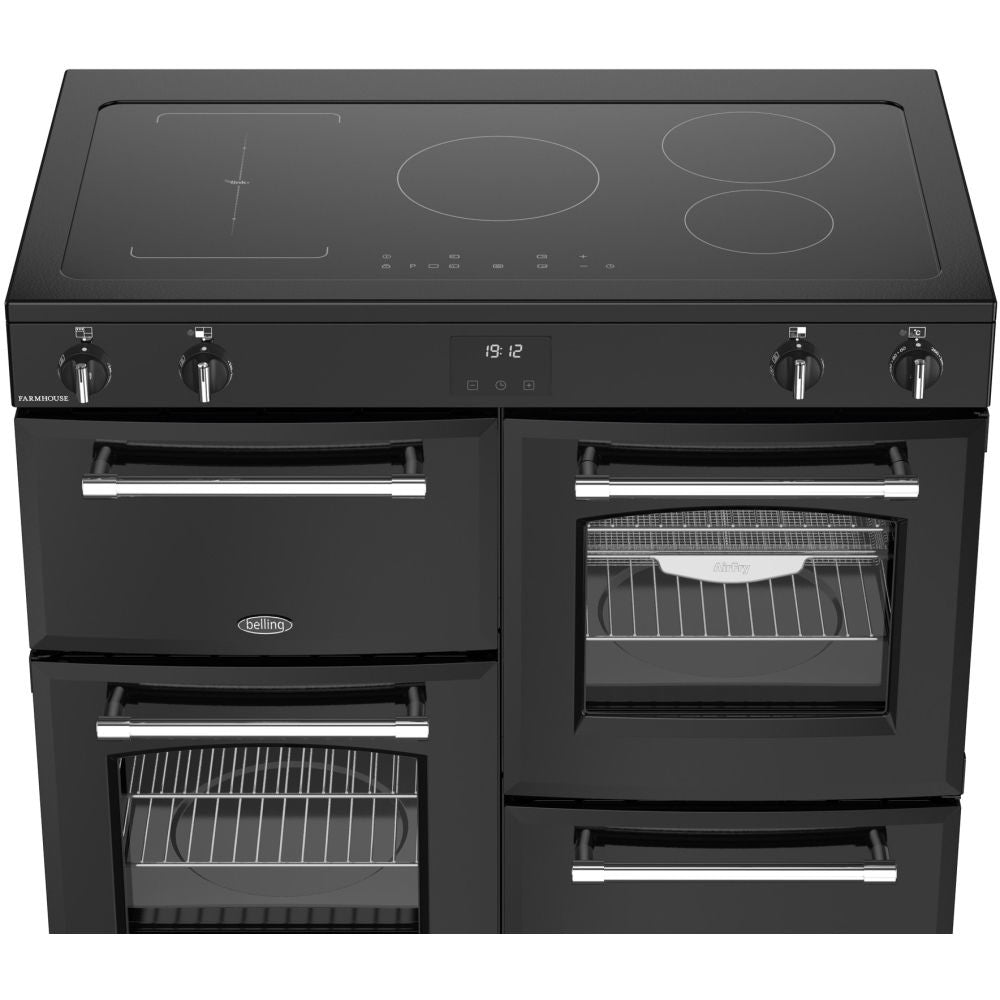 Belling Farmhouse 100E Black Electric Range Cooker