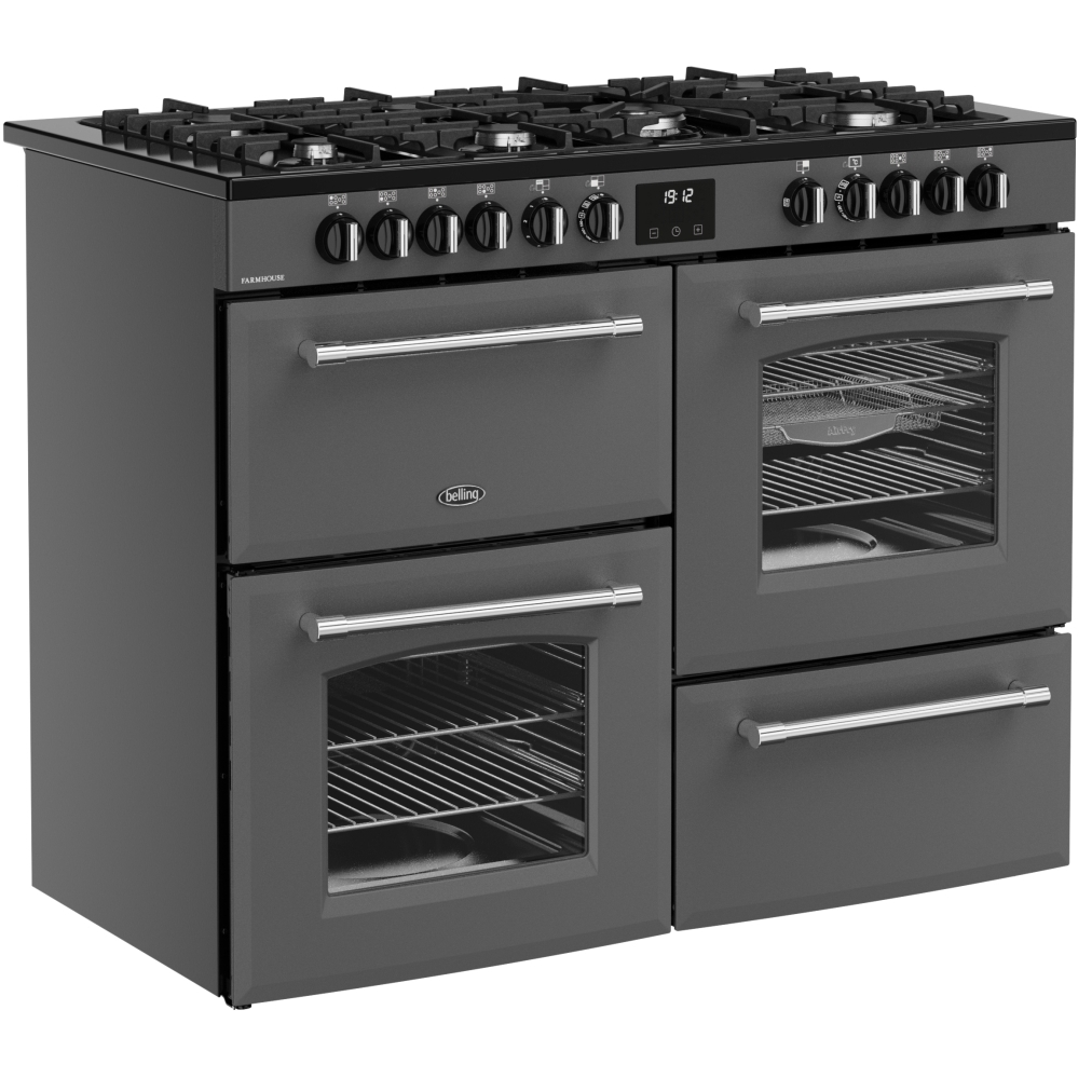 Belling Farmhouse 110DFT Anthracite Dual Fuel Range Cooker