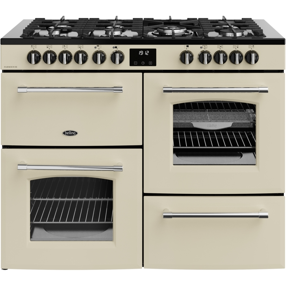 Belling Farmhouse 110DFT Cream Dual Fuel Range Cooker