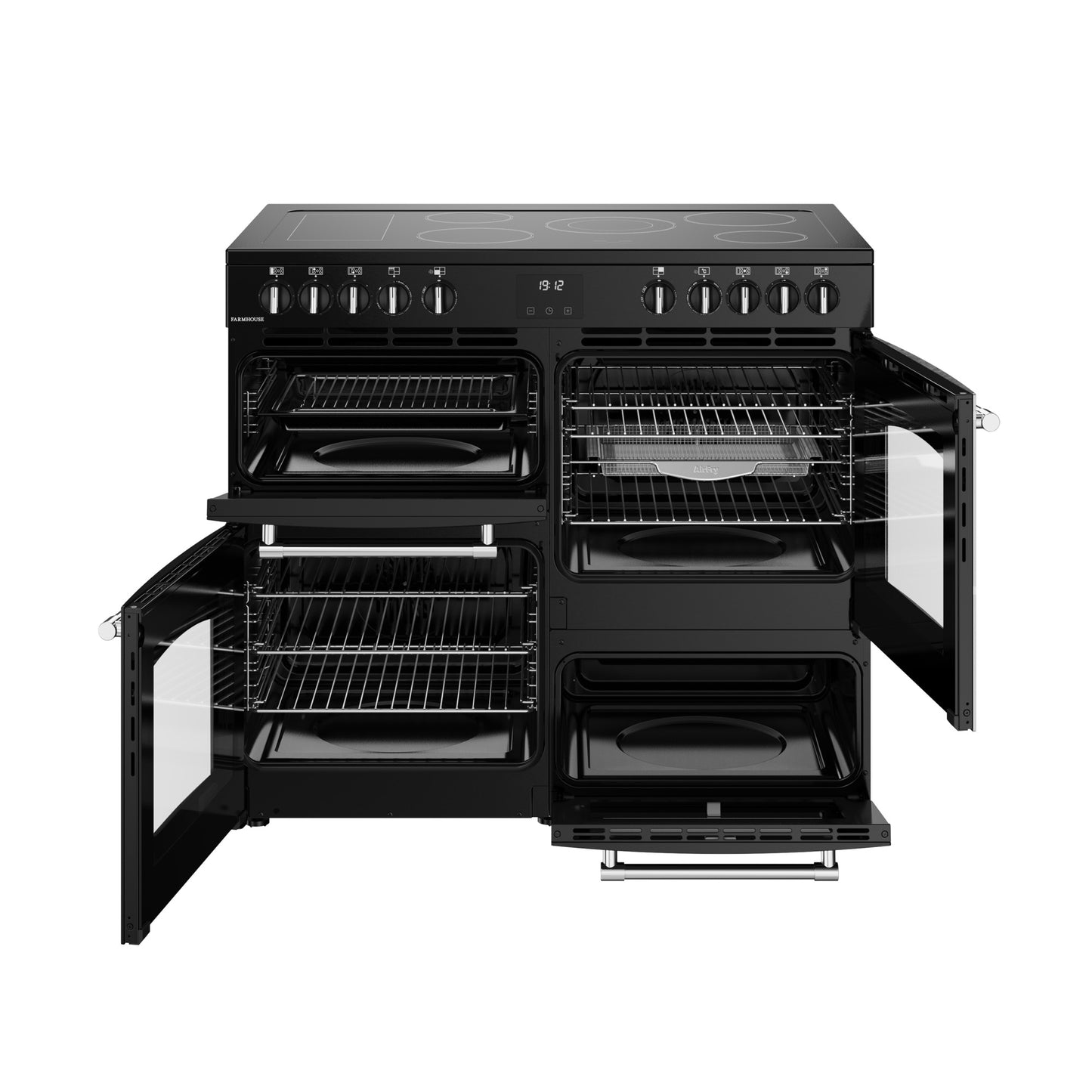 Belling Farmhouse 110E Black Electric Range Cooker