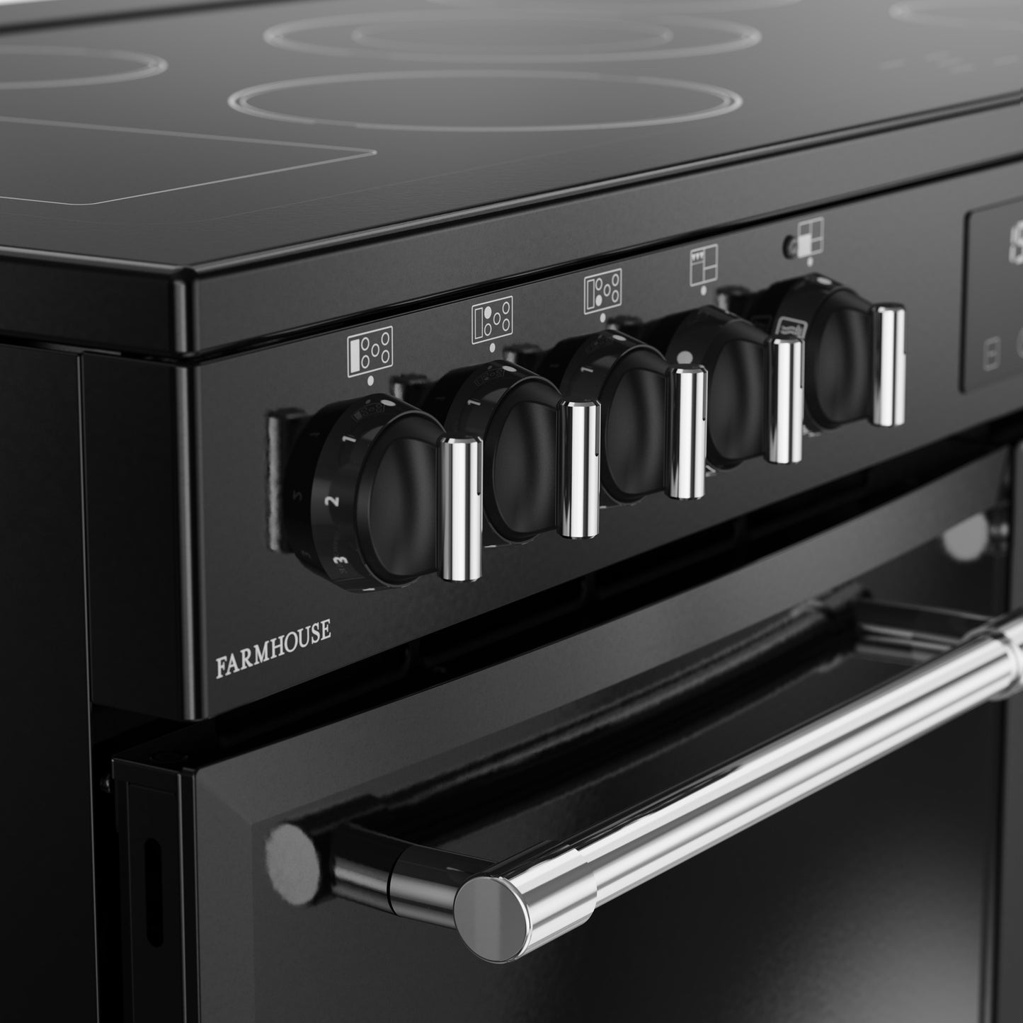Belling Farmhouse 110E Black Electric Range Cooker