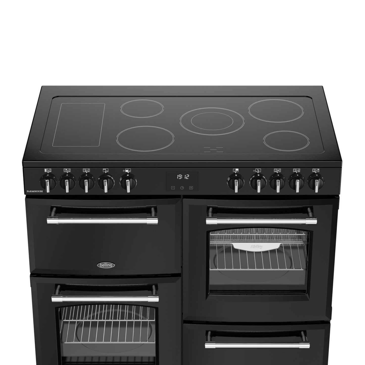Belling Farmhouse 110E Black Electric Range Cooker