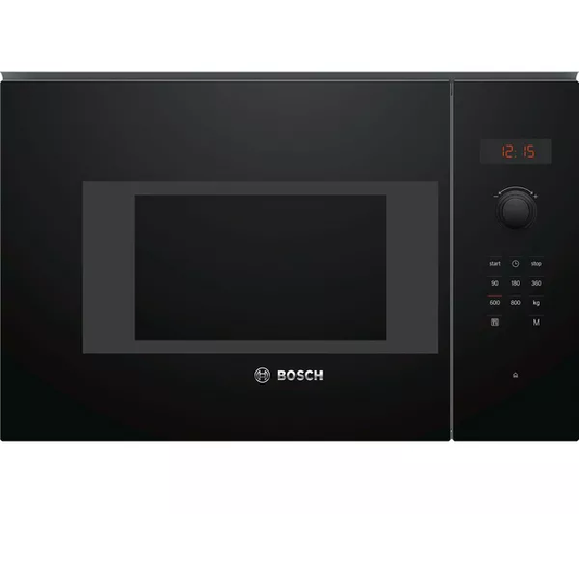 Bosch BFL523MBOB Series 4 38cm Black ( Shallow Depth Only 29.7cm ) Built-in Microwave Oven