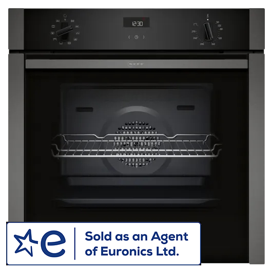 Neff B3ACE4AG3B N50 ( Graphite ) Built-In Single Slide & Hide Fan Oven