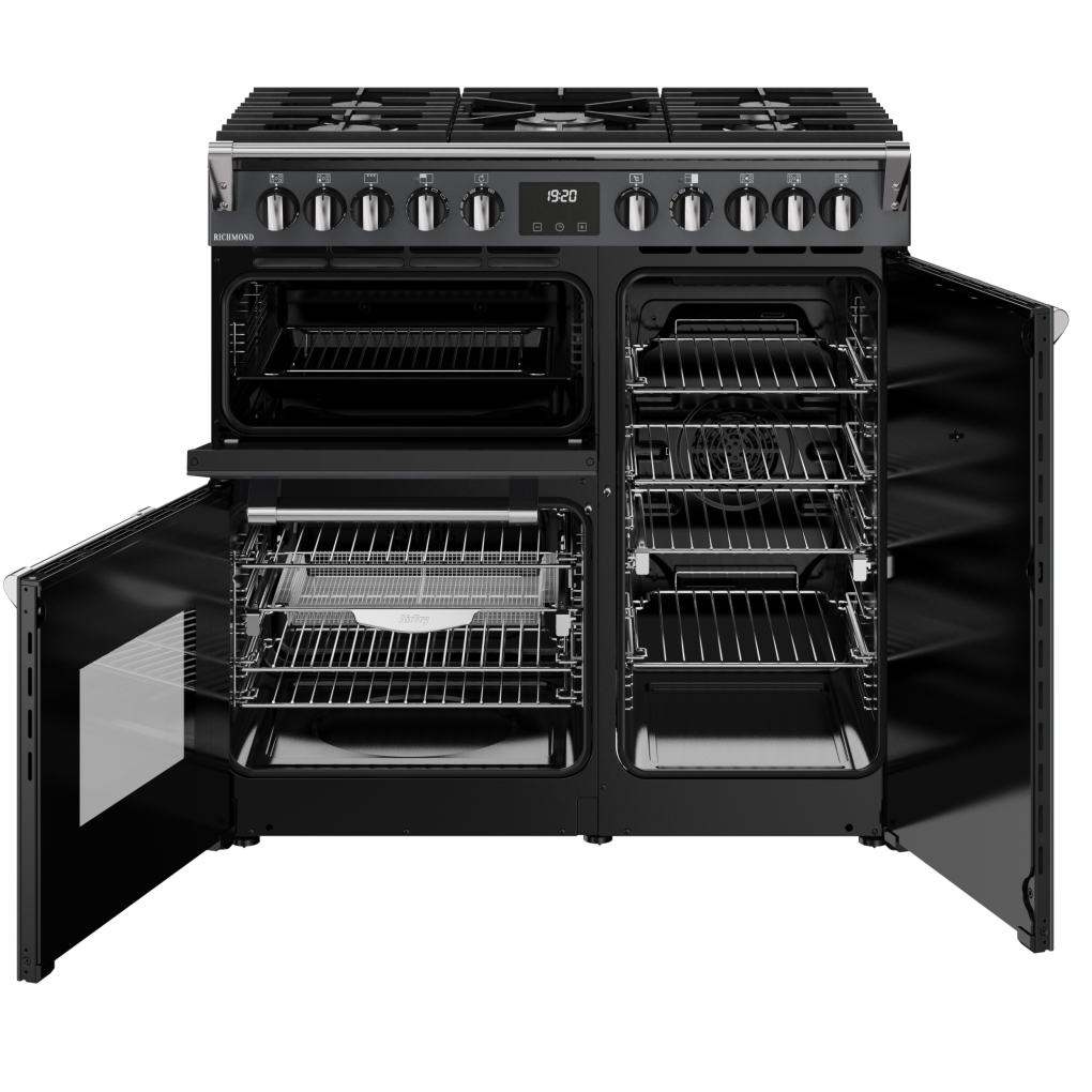 Stoves Richmond 90DFT Anthracite Dual Fuel Range Cooker With 3 Ovens