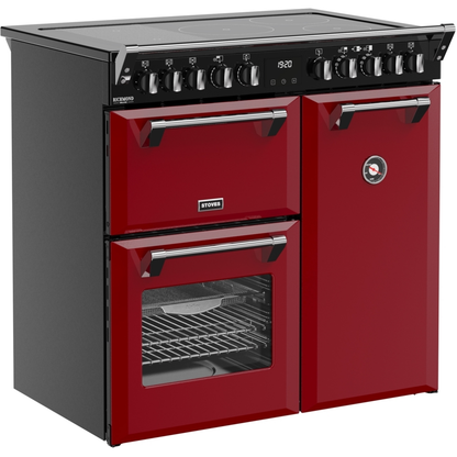 Stoves Richmond Deluxe 90EI Garnet Red Induction Range Cooker With 4 Ovens