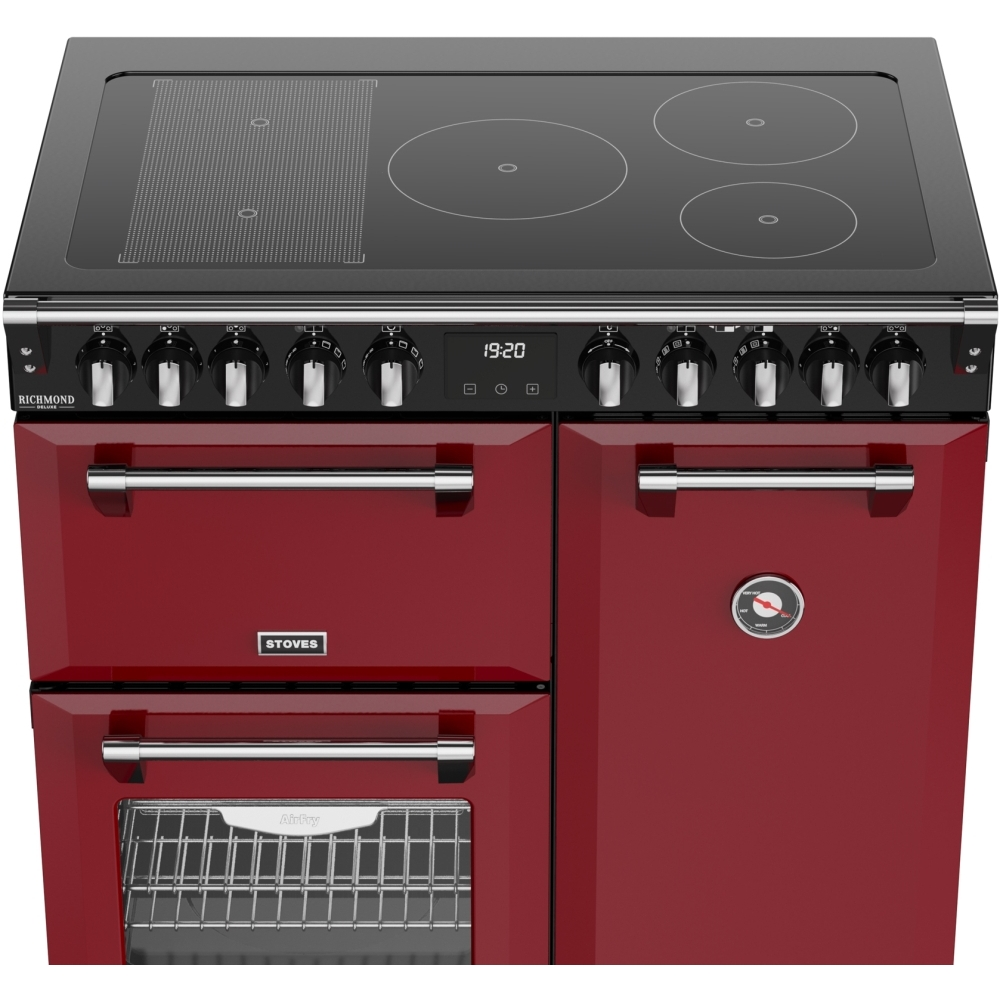 Stoves Richmond Deluxe 90EI Garnet Red Induction Range Cooker With 4 Ovens