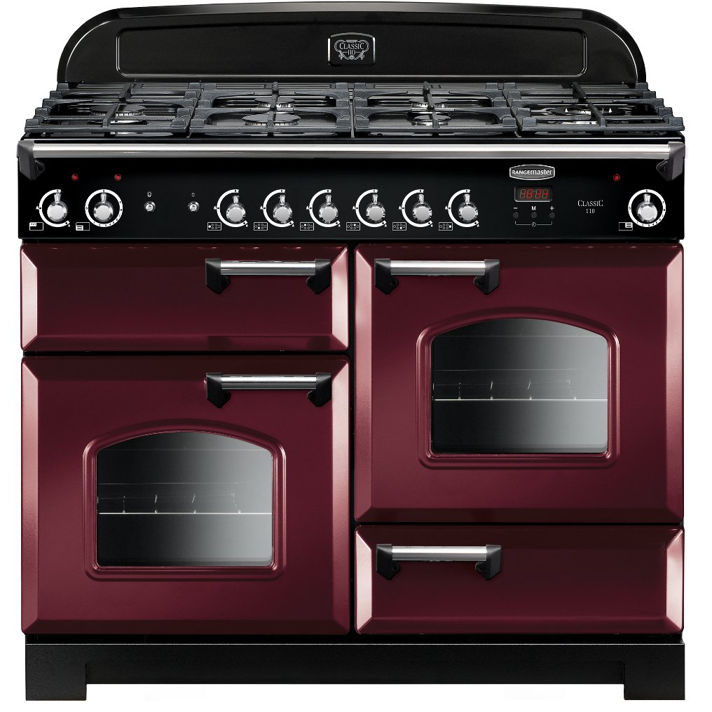 Rangemaster CLA110NGFBL/C Classic Cranberry All Gas Range Cooke