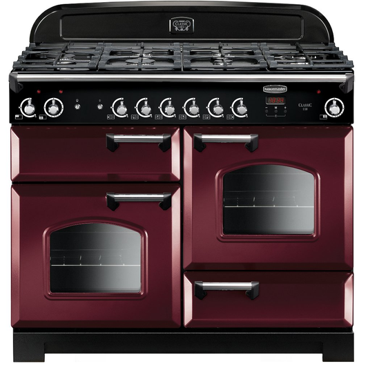 Rangemaster CLA110NGFBL/C Classic Cranberry All Gas Range Cooke