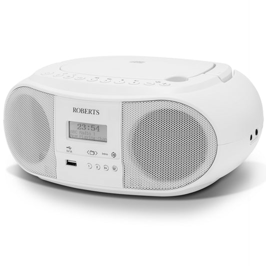 Roberts Zoombox 4 White FM & DAB+ Portable Radio / CD Player