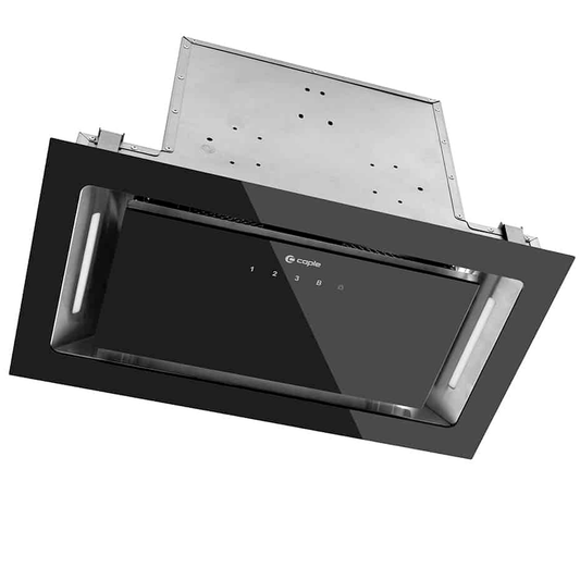 Caple BU526BK 52cm Black Glass Built-Under Cooker Hood