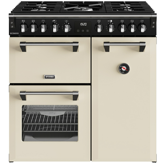 Stoves Richmond 90DFT Cream Dual Fuel Range Cooker With 3 Ovens