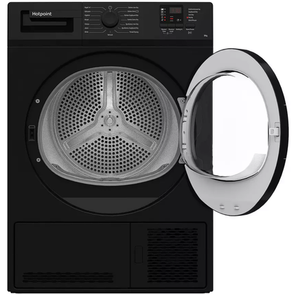 Hotpoint CHDC82BBGDUK 8KG Black Condenser Tumble Dryer With Cold Guard