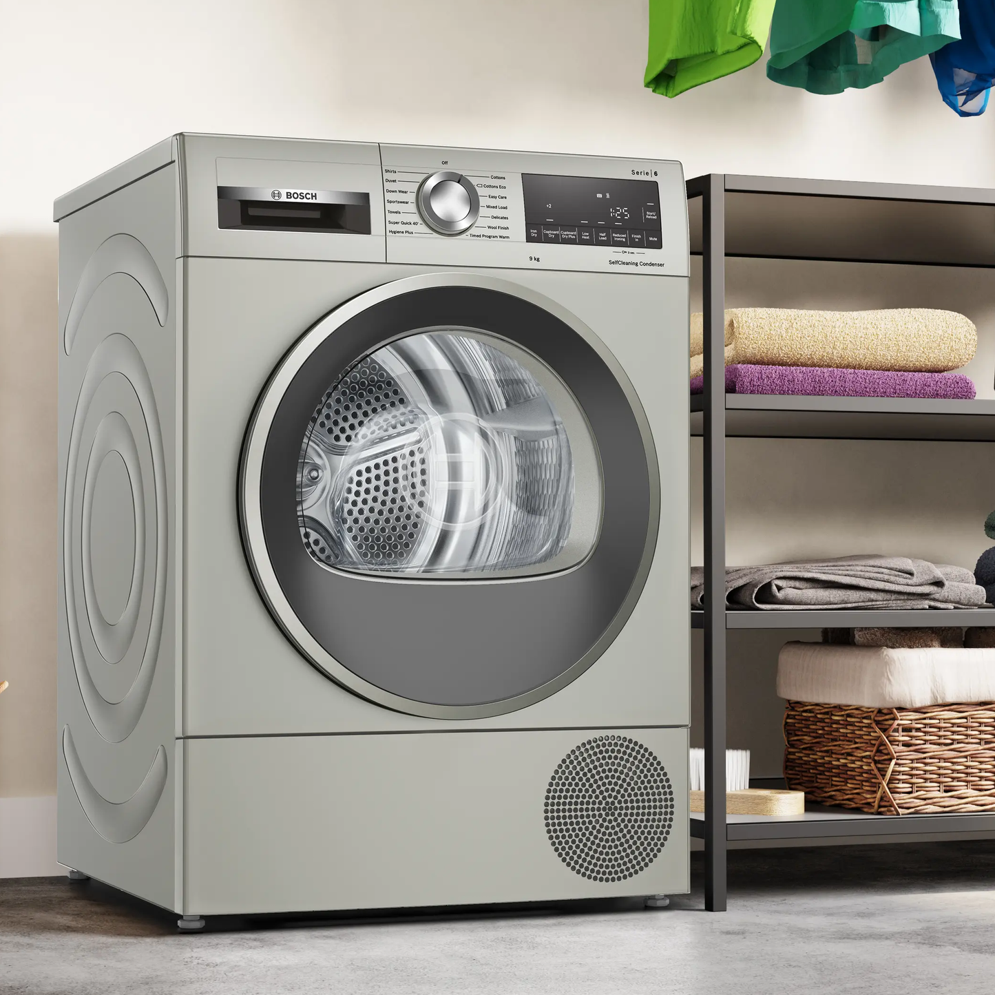 Bosch WQG245S9GB Series 6 9kg Heat Pump Tumble Dryer With Self Cleaning Condenser