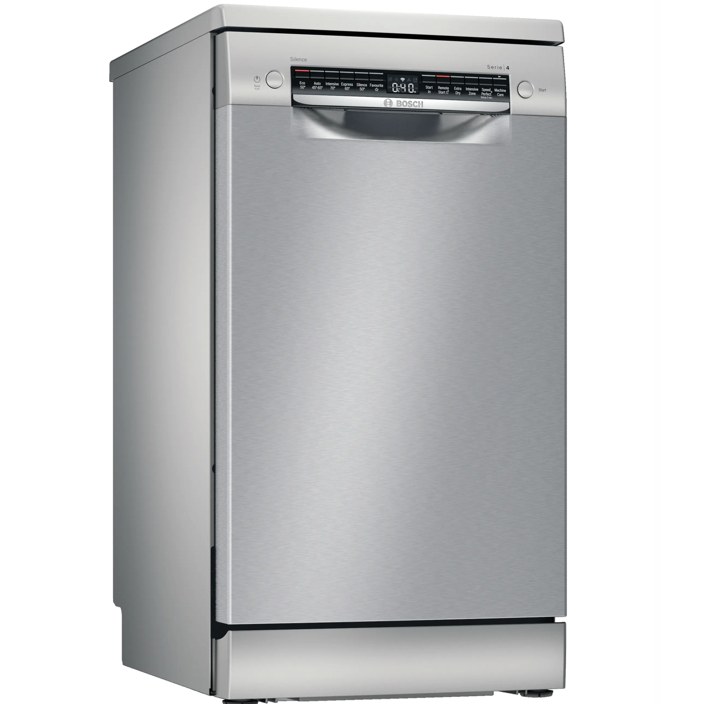 Bosch SPS4HKI45G Brushed Steel 45cm 9 Place Setting  ( E Rated 8.5 Litres ) Slimline Dishwasher
