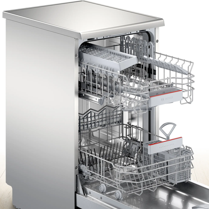 Bosch SPS4HKI45G Brushed Steel 45cm 9 Place Setting  ( E Rated 8.5 Litres ) Slimline Dishwasher