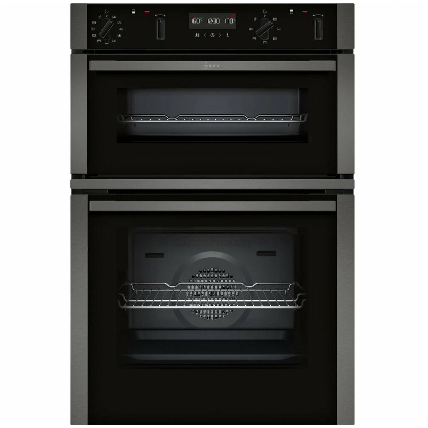 Neff U2ACH7AG7B N50 ( Graphite ) Built-In Electric Pyrolytic Double Oven