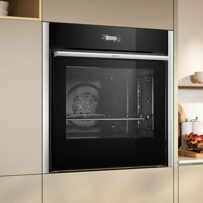 Neff B54CR71N0B N70 Pyrolytic Slide & Hide Built In Single Oven