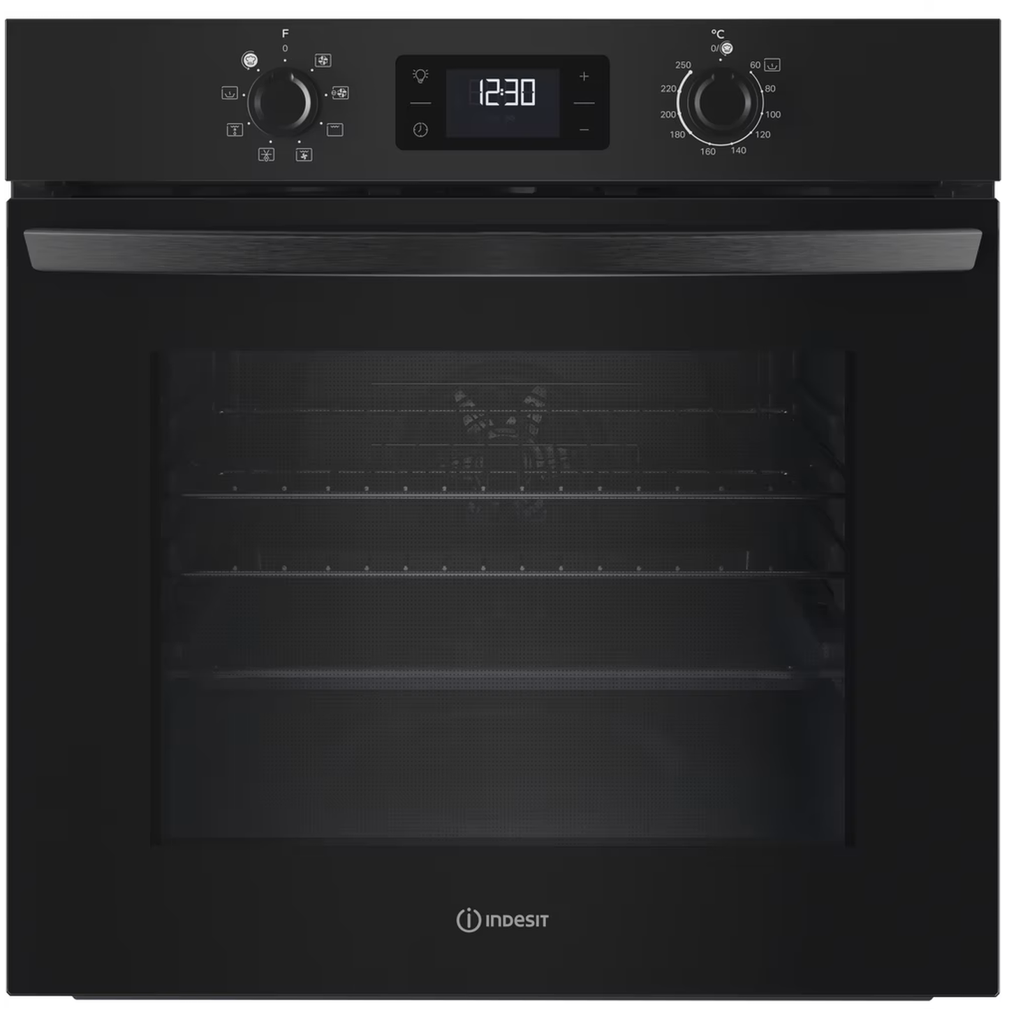 Indesit IQ253BUK Built-In Single Electric Fan Oven