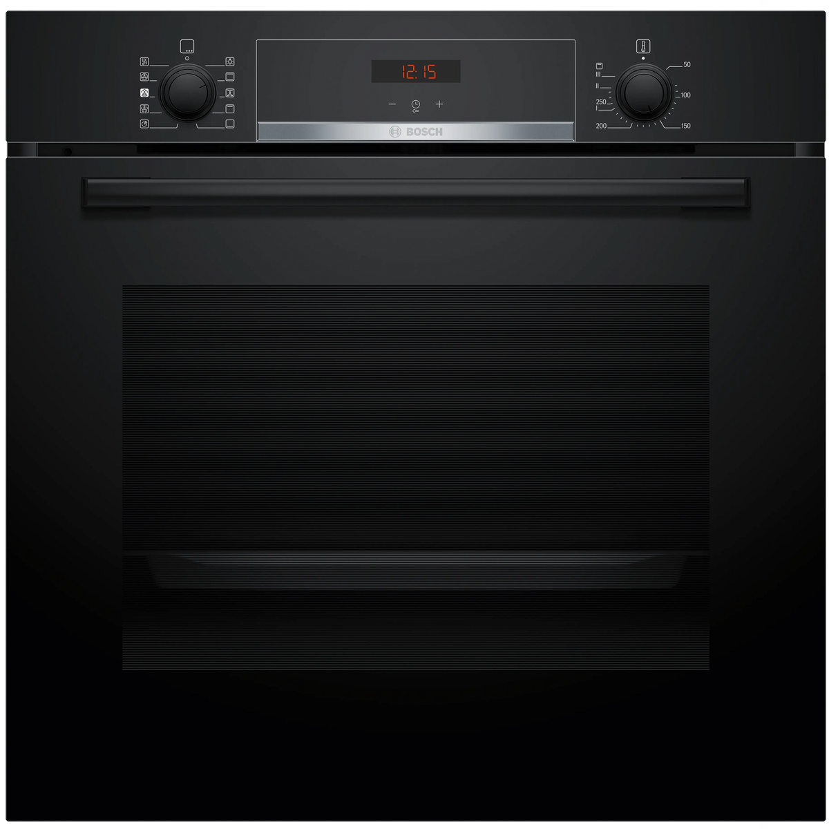 Bosch HQA534BB3B ( Series 4 ) Black Built-In Single Fan Oven With Added Steam