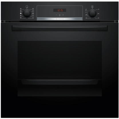 Bosch HQA534BB3B ( Series 4 ) Black Built-In Single Fan Oven With Added Steam