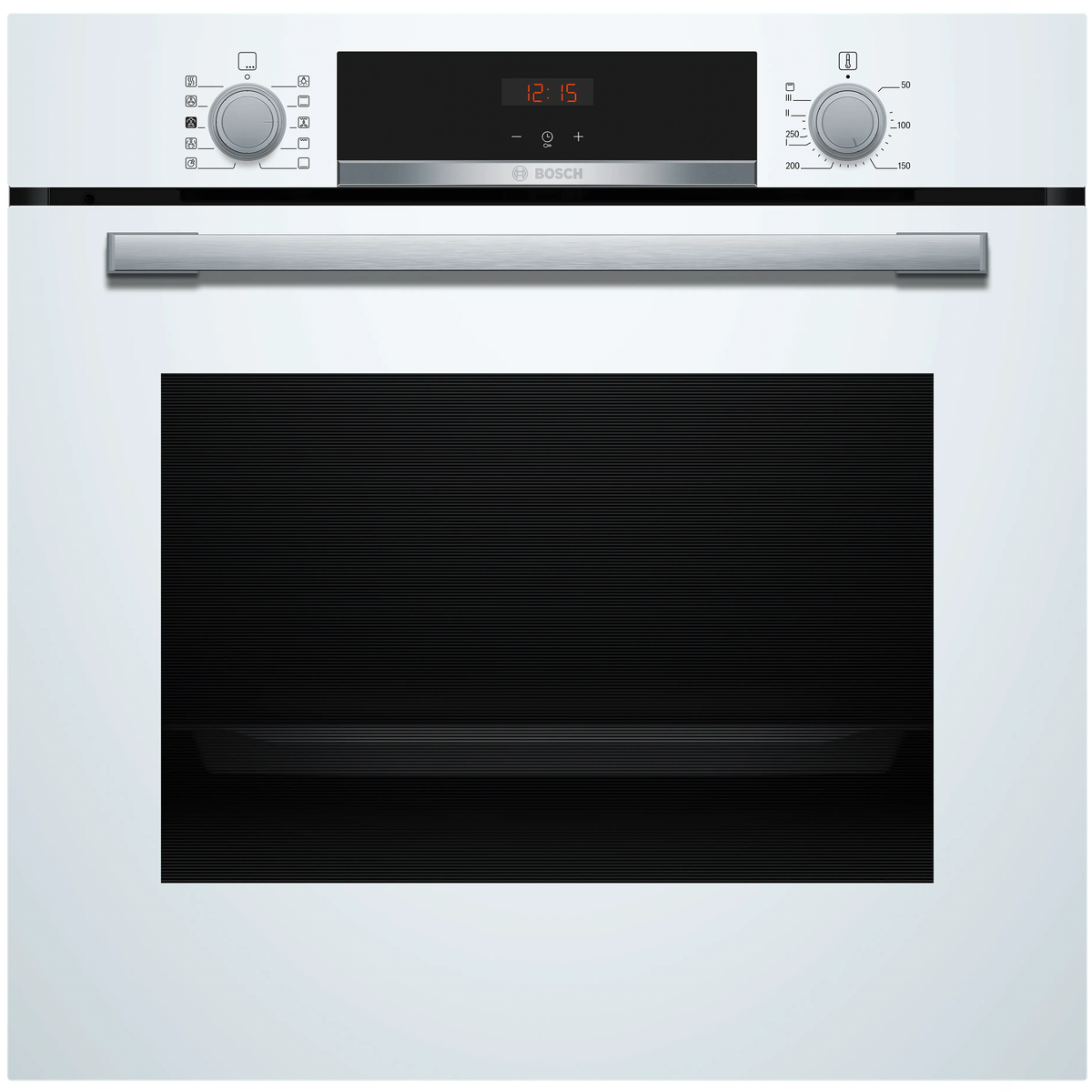 Bosch HQA534BW3B ( Series 4 ) White Built-In Single Fan Oven With Added Steam