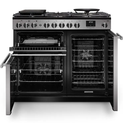 Rangemaster PRDL90DFSTST/CM1 Professional Deluxe Stainless Steel Dual Fuel Range Cooker
